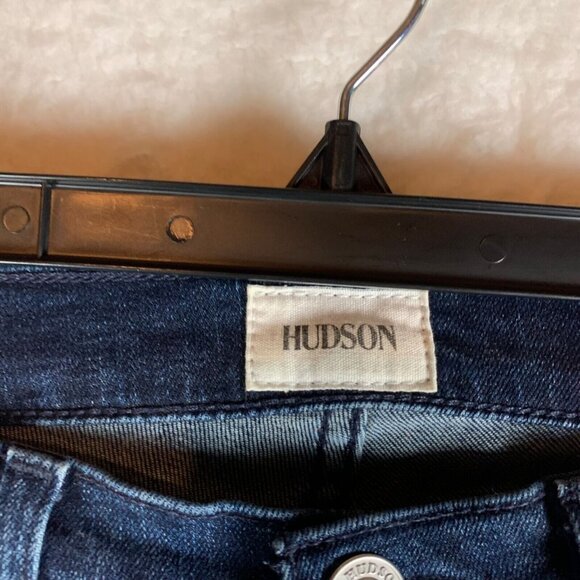Hudson Women's Colette Mid-rise Skinny Crop Jeans Raw Hem Medium Wash Sz 24 9556 - Picture 4 of 14